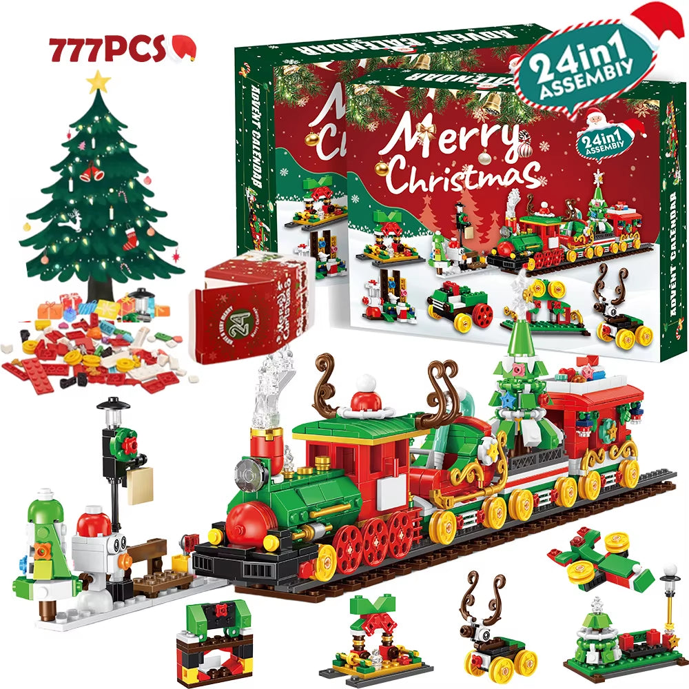 Magnetic Santa Train Advent Calendar | 24 Days of Christmas Surprises & Holiday Decoration