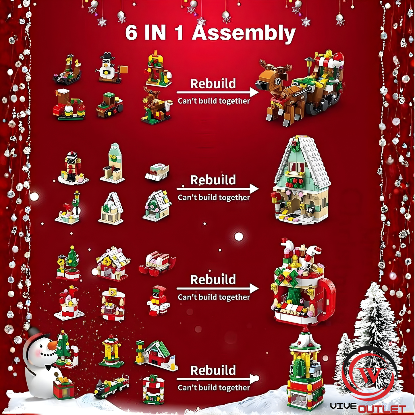 Advent Calendar Christmas Building Set