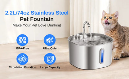 Drinkpaw Automatic Pet Water Fountain – Fresh Clean Water 24/7 | Silent & Long-Lasting