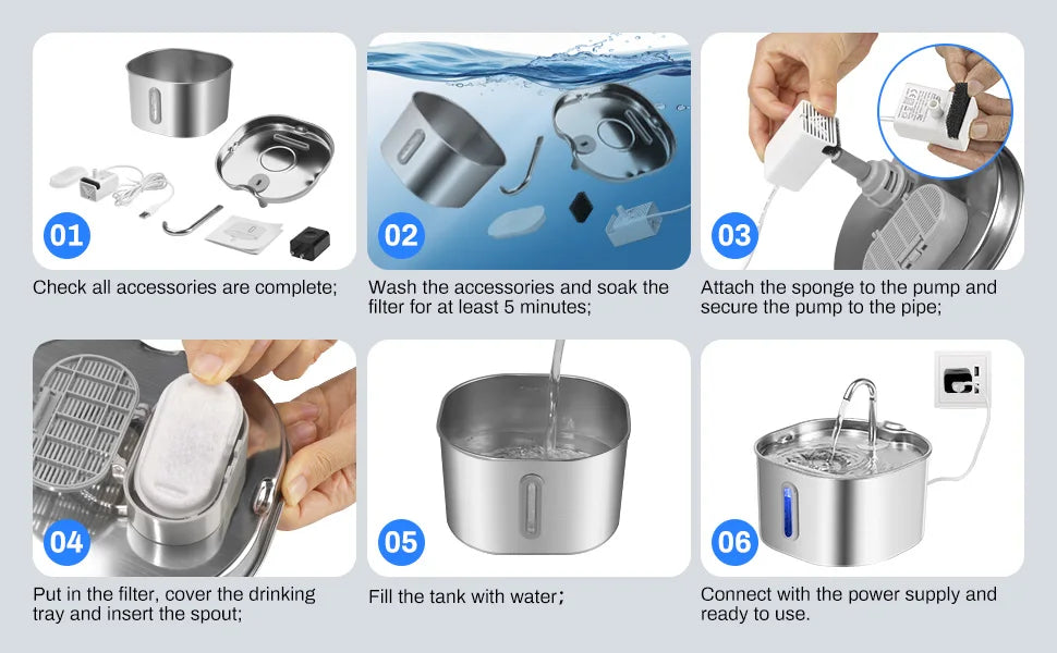 Drinkpaw Automatic Pet Water Fountain – Fresh Clean Water 24/7 | Silent & Long-Lasting