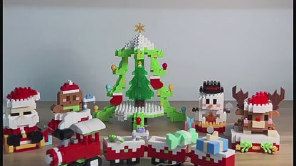 Christmas Building Block Advent Calendar – Train & Santa Claus DIY Set